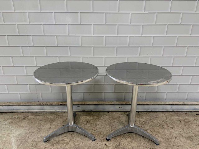 Aluminium bistrotafel (2x) - afbeelding 2 van  5