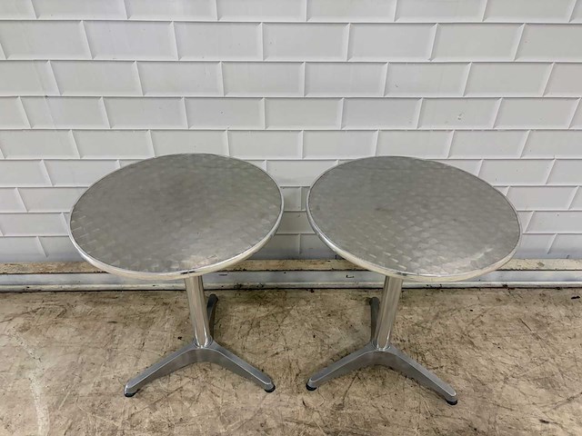 Aluminium bistrotafel (2x) - afbeelding 3 van  5
