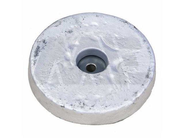 Aluminium bolt-on disc anode ø160x25mm - m12ab - afbeelding 2 van  3