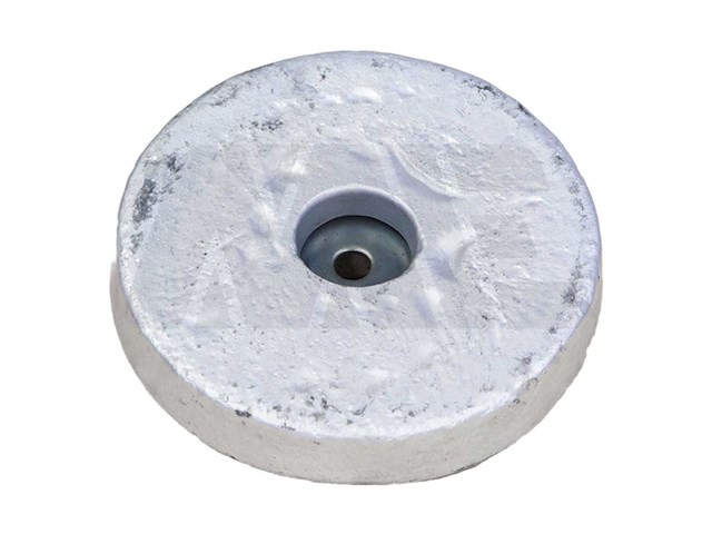 Aluminium bolt-on disc anode ø160x25mm - m12ab - afbeelding 1 van  3