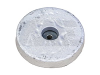 Aluminium bolt-on disc anode ø160x25mm - m12ab - afbeelding 1 van  3