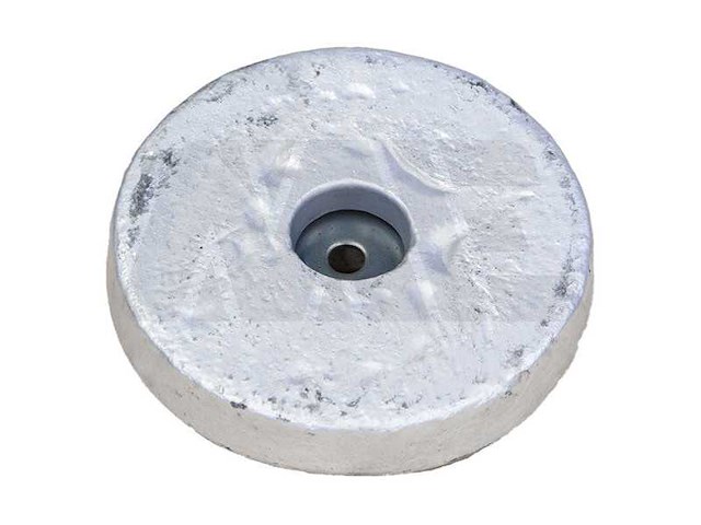 Aluminium bolt-on disc anode ø160x25mm - m12ab - afbeelding 2 van  3