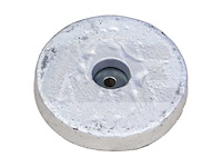 Aluminium bolt-on disc anode ø160x25mm - m12ab - afbeelding 2 van  3