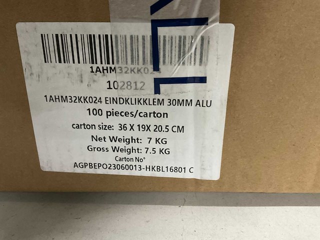 Aluminium eindklem voor montage zonnepanelen (100x) - afbeelding 3 van  3