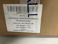 Aluminium eindklem voor montage zonnepanelen (100x) - afbeelding 3 van  3