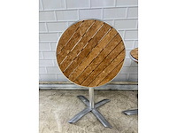 Aluminium hout bistroklaptafel (2x) - afbeelding 3 van  5