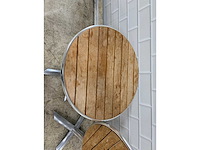 Aluminium hout bistroklaptafel (2x) - afbeelding 5 van  5