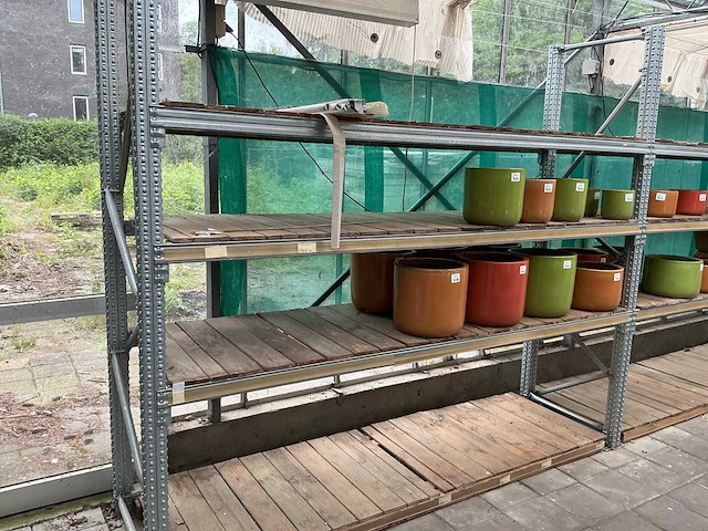 Aluminium & houten stellingen (3x) - afbeelding 2 van  4