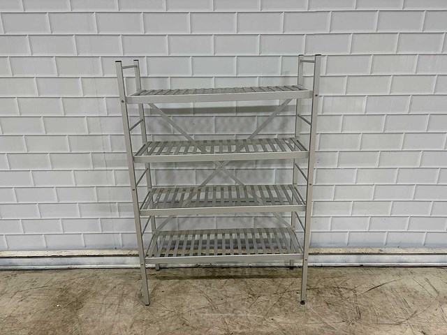 Aluminium keukenstelling 4 schappen - afbeelding 1 van  3