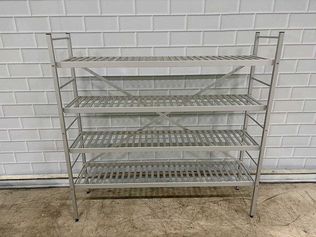 Aluminium keukenstellingen 4 schappen - afbeelding 1 van  3