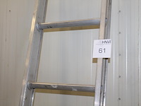 Aluminium ladder met negen treden en hoogte 245 cm. - afbeelding 1 van  2