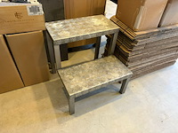 Aluminium opstapje met twee treden - afbeelding 1 van  2