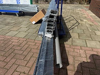 Aluminium overkapping 6x2,5m – polycarbonaat opaal 16mm – antraciet ral 7016 - afbeelding 2 van  12