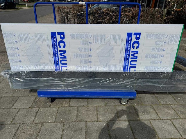 Aluminium overkapping 6x2,5m – polycarbonaat opaal 16mm – antraciet ral 7016 - afbeelding 3 van  12
