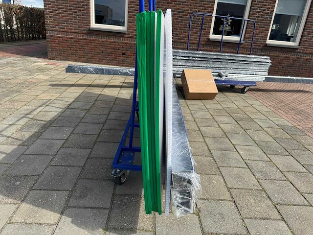 Aluminium overkapping 6x2,5m – polycarbonaat opaal 16mm – antraciet ral 7016 - afbeelding 4 van  12