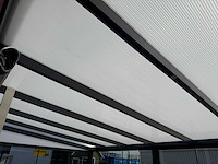 Aluminium overkapping 6x2,5m – polycarbonaat opaal 16mm – antraciet ral 7016 - afbeelding 9 van  12