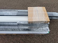Aluminium overkapping 8x3m – polycarbonaat opaal 16mm – antraciet ral 7015 - afbeelding 3 van  10