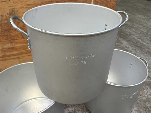 Aluminium pan 60 liter (3x) - afbeelding 2 van  3