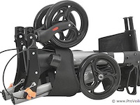 Aluminium rollator vital - zwart - inklapbaar - afbeelding 4 van  5