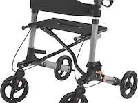 Aluminium rollator vital - zwart - inklapbaar - afbeelding 2 van  5