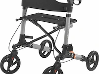 Aluminium rollator vital - zwart - inklapbaar - afbeelding 2 van  5