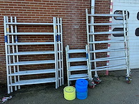 Aluminium steiger v.v. trap, valbeveiliging, steigerwielen - afbeelding 2 van  21
