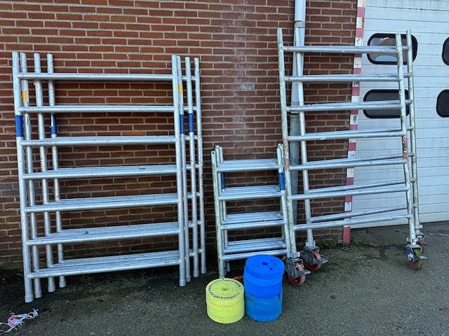 Aluminium steiger v.v. trap, valbeveiliging, steigerwielen - afbeelding 10 van  21