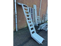 Aluminium steiger v.v. trap, valbeveiliging, steigerwielen - afbeelding 15 van  21
