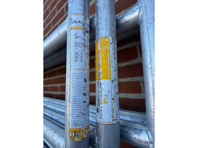 Aluminium steiger v.v. trap, valbeveiliging, steigerwielen - afbeelding 20 van  21