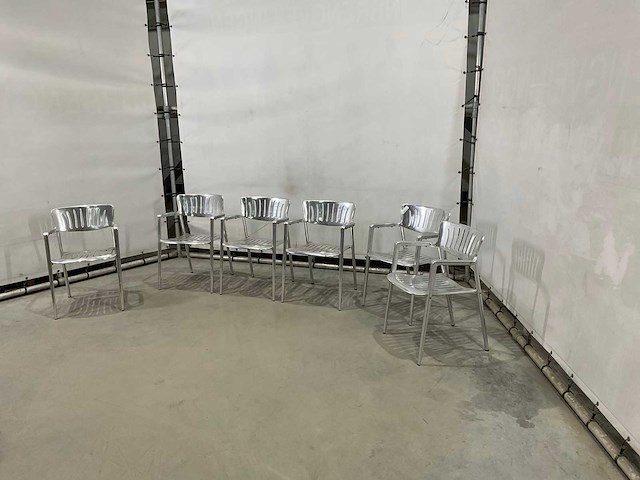 Aluminium stoelen (6x) - afbeelding 1 van  6