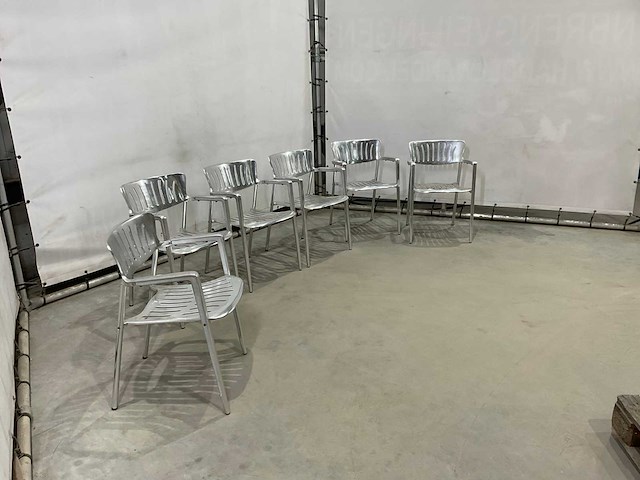 Aluminium stoelen (6x) - afbeelding 2 van  6