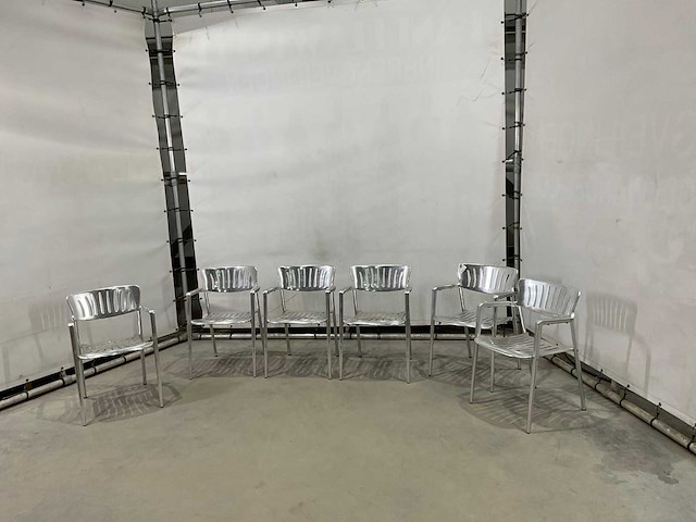 Aluminium stoelen (6x) - afbeelding 3 van  6