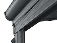 Aluminium terrasoverkapping borneo 3 x 3 m - grijs - afbeelding 5 van  9