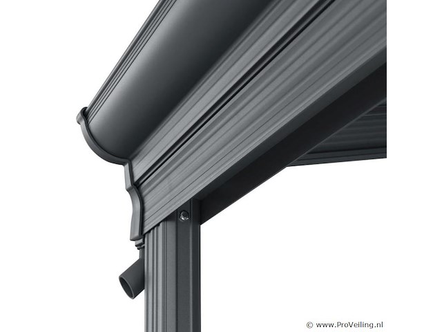 Aluminium terrasoverkapping borneo 3 x 3 m - grijs - afbeelding 5 van  9