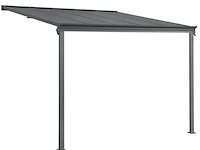 Aluminium terrasoverkapping borneo 3 x 3 m - grijs - afbeelding 1 van  9