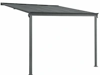 Aluminium terrasoverkapping borneo 3 x 3 m - grijs - afbeelding 1 van  9