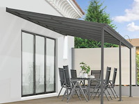 Aluminium terrasoverkapping borneo 4 x 3 m - grijs - afbeelding 2 van  9