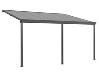 Aluminium terrasoverkapping borneo 4 x 3 m - grijs - afbeelding 1 van  9
