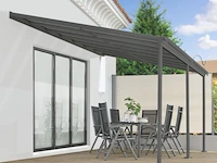 Aluminium terrasoverkapping borneo 4 x 3 m - grijs - afbeelding 2 van  9