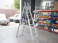 Aluminium trap asc met zes treden en bordes