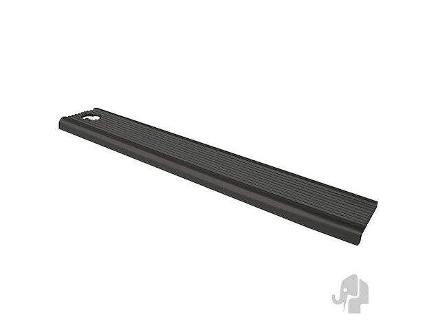 Aluminium trapkant 6x30 mm zwart gepoedercoat - afbeelding 1 van  1