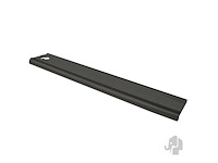 Aluminium trapkant 6x30 mm zwart gepoedercoat - afbeelding 1 van  1