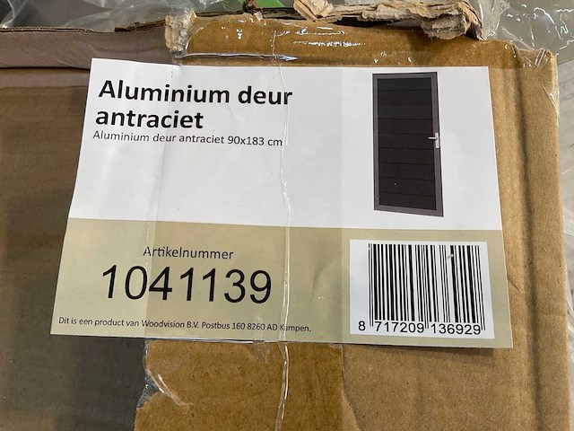 Aluminium tuindeur - antraciet - 183x93 cm (10x) - afbeelding 3 van  3