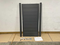 Aluminium tuindeur - antraciet - 183x93 cm - afbeelding 3 van  5