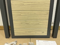 Aluminium tuindeur - houtlook eik - 183x93 cm (10x) - afbeelding 4 van  8