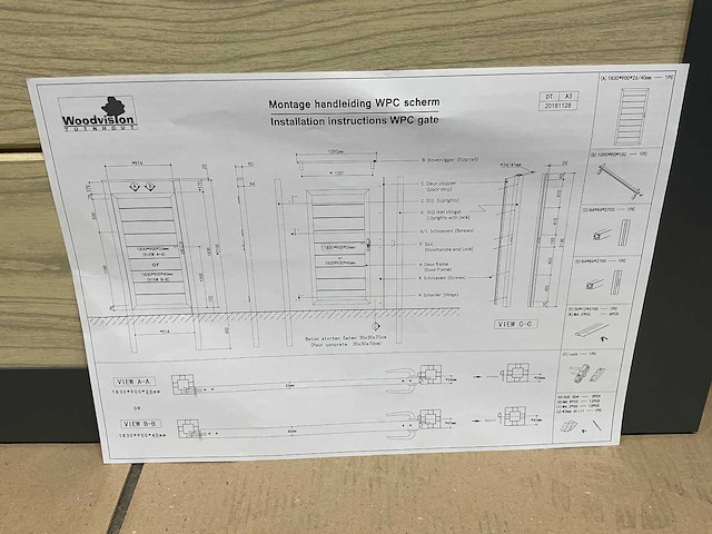Aluminium tuindeur - houtlook eik - 183x93 cm (10x) - afbeelding 8 van  8