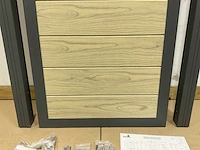 Aluminium tuindeur - houtlook eik - 183x93 cm (10x) - afbeelding 4 van  8