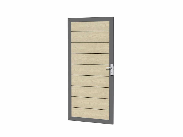 Aluminium tuindeur - houtlook eik - 183x93 cm (10x) - afbeelding 1 van  8