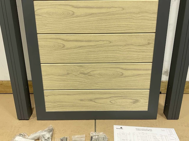 Aluminium tuindeur - houtlook eik - 183x93 cm (10x) - afbeelding 4 van  8