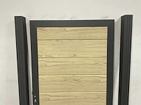 Aluminium tuindeur - houtlook eik - 183x93 cm (10x) - afbeelding 6 van  8